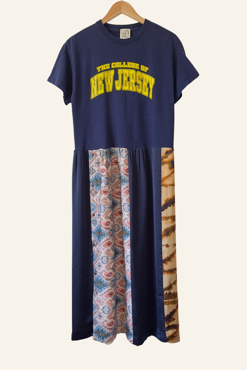 Robe-Jen-navy-SS26ROJEN01-M70-thiane robe teeshirt patchwork thiane