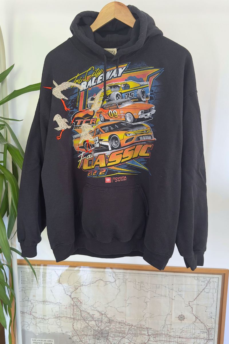 sweat vintage Nascar broderie thiane