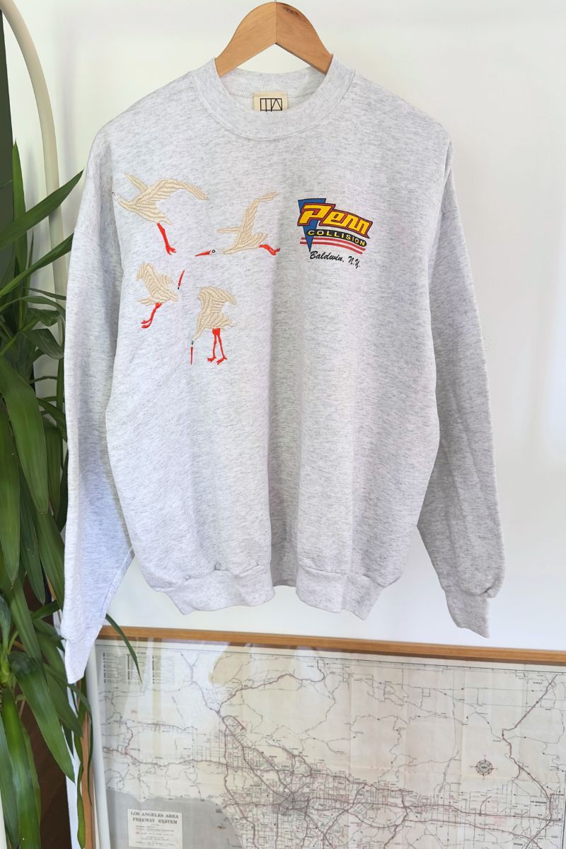 sweat shirt vintage nascar broderie thiane